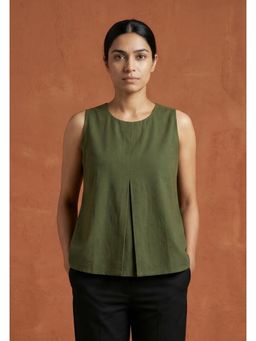 ZNKL - Olive Pure Cotton Solid Top