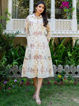 HOUSE OF JAMOTI - Bird Chirp Cotton Shirt Dress