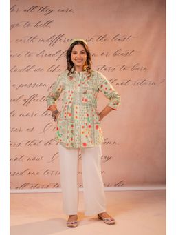 Juniper - Green Cotton Floral Tunic