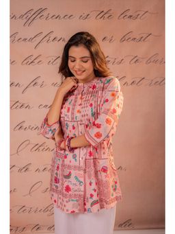 Juniper - Pink Cotton Floral Tunic
