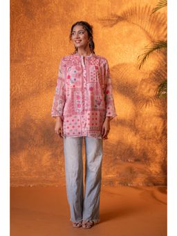 Juniper - Pink Polyester Printed Tunic