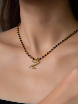 Digital Dress Room - Z Letter Short Initial Pendant Mangalsutra