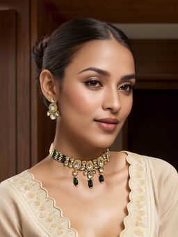 Kalakrith Milano - Women Harini Kundan Choker Necklace Set