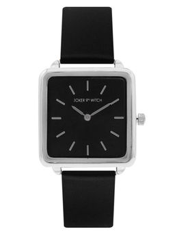 Joker and Witch - Black Faux Leather Watch - AMWW408