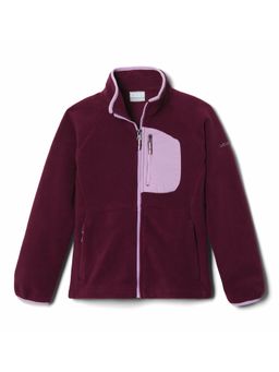 Columbia - Kids Unisex Maroon Fast Trek Iii Full Zip Trekking-Hiking Jacket