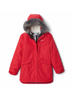Columbia - Youth Red Girls Suttle Mountain Long Insulated Hikking-Trekking Jacket