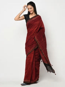 Fabindia - Cotton Silk Ajrakh Printed Sari