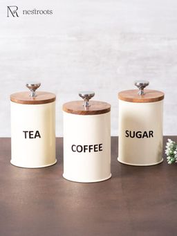 Nestroots - Cache Kitchen Canister Jars Cream