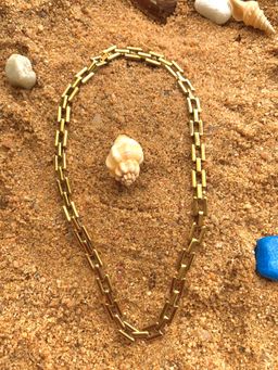 AMOSSH - Gold Waterproof, Anti Tarnish Link Necklace for Everyday