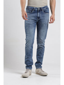 Crocodile - Cloud Washed Blue Slim Fit Tapered Super Stretchable Blue Jeans