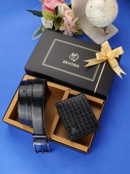ZEVORA - Men Accessory Reversiable Belt & Wallet - Black