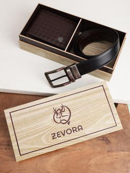ZEVORA - Men Accessory Reversiable Belt & Wallet - Black