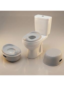 BAYBEE - Grey 3 in 1 Baby Potty Training Seat with Removable Tray & Anti-Slip Base