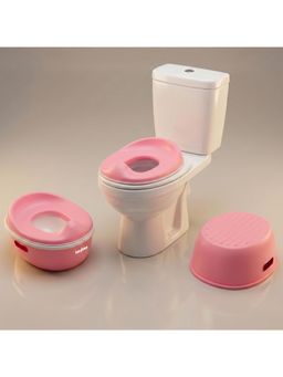 BAYBEE - Pink 3 in 1 Baby Potty Training Seat with Removable Tray & Anti-Slip Base