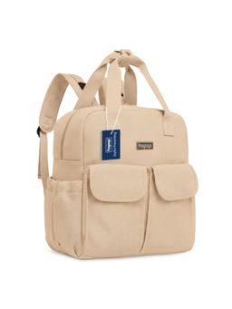 Hopop - Diaper Bag for Moms | Waterproof Maternity Travel Backpack Bottle Pockets - Beige