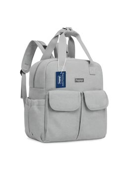 Hopop - Diaper Bag for Moms | Waterproof Maternity Travel Backpack Bottle Pockets - Grey