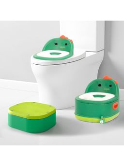 BAYBEE - Green Toorto 3 in 1 Potty Seat with Cushion Seat & Step Stool