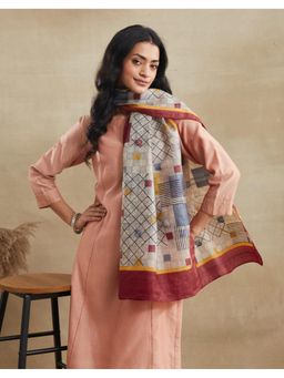 Fabindia - Multi Silk Symphony Hand Block Printed Stole