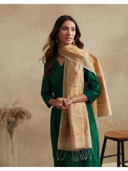Fabindia - Beige Silk Jamdani Stole