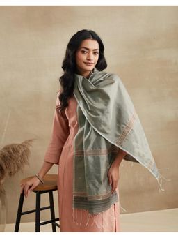 Fabindia - Grey Silk Jamdani Stole