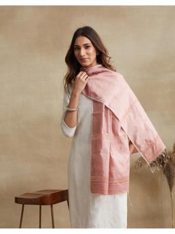 Fabindia - Pink Silk Jamdani Stole