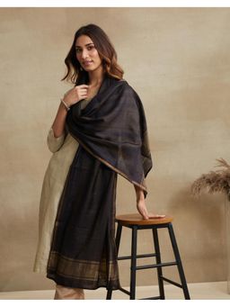 Fabindia - Black Silk Blend Stole