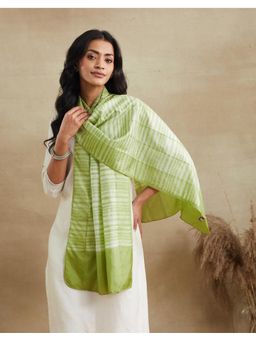 Fabindia - Green Silk Symphony Tie & Dye Stole