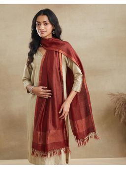 Fabindia - Red Silk Blend Stole