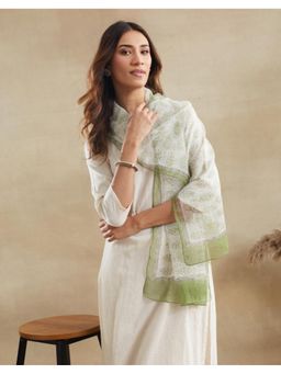 Fabindia - Natural Cotton Silk Hand Block Printed Stole