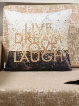 Sivya by Home - Printed And Embroidered Abstract Square Cushion Cover 18X18 Inch