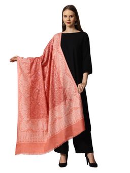 SWI STYLISH - Kashmiri Kani Wool Shawl for Women-Pink
