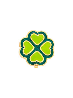 Isharya - Clover Green Charm in 18kt Gold Plated