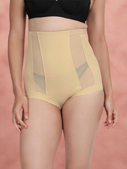 Shyaway - By Shyle Dark Skin High Waist Mesh Panel Tummy Shapewear