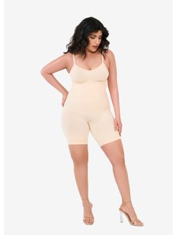 INVOGUE - Essentials Plus Bodysuit Bodyshaper Mid Thigh - Beige