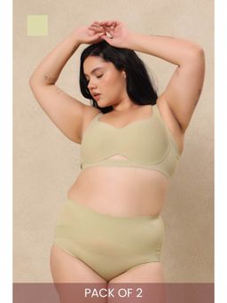 Krvvy - High Rise Seamless Shaping Briefs Green (Pack of 2)