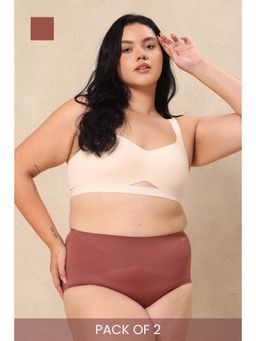 Krvvy - High Rise Seamless Shaping Briefs Rose Gold (Pack of 2)