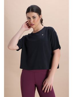 Zivame - Zelocity Quick Dry Relaxed T-Shirt - Black Beauty