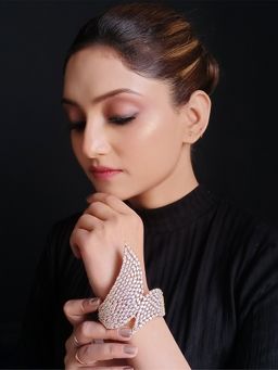 AG'S - Vidya American Diamond Gold Plated Bracelet