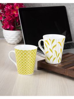 Voncasa - Coffee Mug Set Of 2 Pcs - Each 320 Ml Yellow