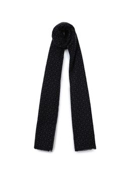 Calvin Klein - Logo Black Acrylic Oblong Scarf