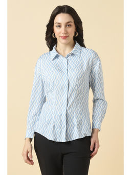 Allen Solly - Women White Print Long Sleeves Shirt