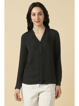 Allen Solly - Women Black Solid Long Sleeves Shirt