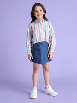 U.S. POLO ASSN. - Girls Multi Color Stripes Shirt