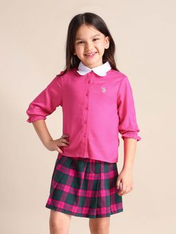 U.S. POLO ASSN. - Girls Pink Solid Shirt
