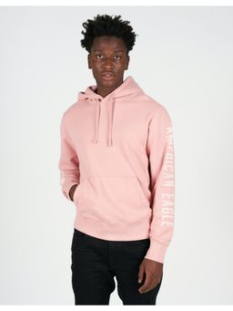 American Eagle - Mens Pink Super Soft Icon Graphic Hoodie
