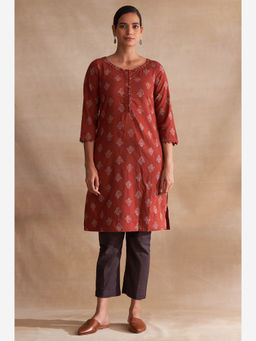Folksong - Red Handblock Print Kurta