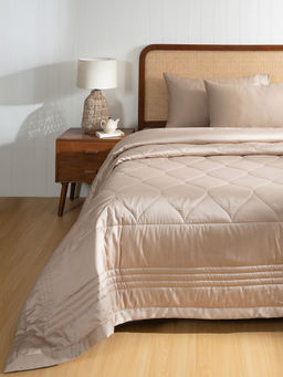 Maspar - Tencel Beige Summer AC Room 100 GSM Bed Quilt (Double)