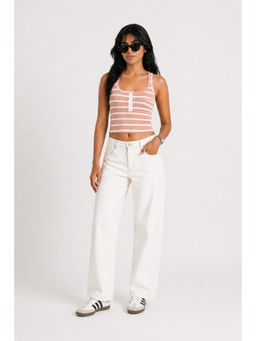 MIXT by Nykaa Fashion - Casual Striped Sleeveless Slim Fit Top