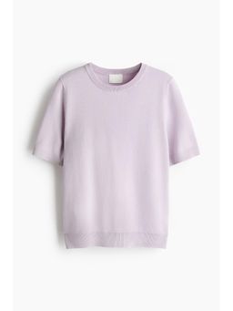 H&M - Women Lavender Fine-Knit T-Shirt