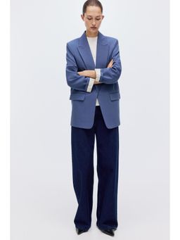 H&M - Women Blue Throw-On Blazer